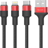 Budi Durable 3-in-1 USB Charging Cable – 2.4A, 1m Braided Cable with Metal Housing – Model (DC162T10B)