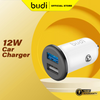 Budi Twin Charge 12 – Dual-Port Compact Car Charger– Model (CC603WS)
