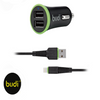 Budi Dual Volt 17W – High-Speed Car Charger with LED Ring – Model (CC627B)